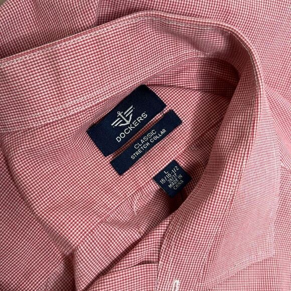 Dockers Classic Stretch Collar Button Down Casual Shirt Size Large - Picture 4 of 4